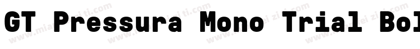 GT Pressura Mono Trial Bold Bold I字体转换